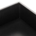 Sort kubeformet plantekasse med base, moderne, 22 cm | Floristik24.dk