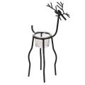 Floristik24 Rensdyrslysholder med fyrfadslys i glas, 28 cm