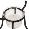 Rensdyrslysholder med fyrfadslys i glas, 28 cm | Floristik24.dk