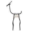 Rensdyrslysholder med fyrfadslys i glas, 28 cm | Floristik24.dk