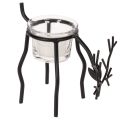 Floristik24 Rensdyrslysholder med fyrfadslys i glas, 15 cm