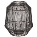 Floristik24 Sort lysestage, dekorativ lanterne, trådkurv, Ø24 cm, H28 cm