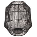 Sort lysestage, dekorativ lanterne, trådkurv, Ø24 cm, H28 cm | Floristik24.dk