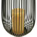 Floristik24 Lysestage sort dekorativ lanterne med håndtag Ø22cm H52cm