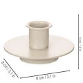 Metallysholder i mat beige, lille lysestage til keglelys, 8 cm, 3 stk. | Floristik24.dk