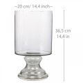Floristik24 Wind light glas stearinlys glas tonet, klar Ø20cm H36,5cm