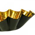 Floristik24 Fyrfadsstage juledekoration bradepande sort guld Ø10cm
