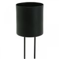 Floristik24 Plug-in lysestage sort fyrfadsstage Ø5cm 4stk