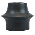 Floristik24 Fyrfadsstage sort lysestage keramik Ø12cm H9cm