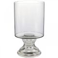Floristik24 Wind light glas stearinlys glas tonet, klar Ø20cm H36,5cm