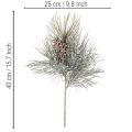 Kunstig fyrretrægren med kogler, vinterlig, 40 cm | Floristik24.dk