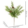 Kunstig fyrretræsgrene med kogler, 28 cm, 6 stk. | Floristik24.dk