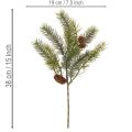 Kunstig julegren, dekorativ gren med kogler | Floristik24.dk