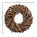 Krans lavet af naturlige kviste, rund rattankrans til hobbybrug, 35 cm | Floristik24.dk