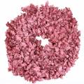 Floristik24 Krans af egeblade pink voksbehandlet Ø38cm