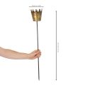 Dekorativ krone på pind, vintage dekoration til potteplanter, 73 cm | Floristik24.dk
