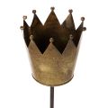 Dekorativ krone på pind, vintage dekoration til potteplanter, 73 cm | Floristik24.dk