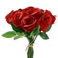Floristik24 Kunstige roser i bundt rød 30cm 10stk