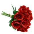 Floristik24 Kunstige roser i bundt rød 30cm 10stk
