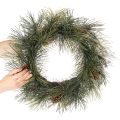 Kunstig fyrretræskrans med kogler 60 cm | Floristik24.dk
