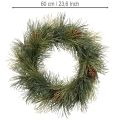 Kunstig fyrretræskrans med kogler 60 cm | Floristik24.dk