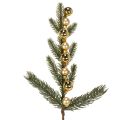 Floristik24 Kunstig grangren med guldfarvede mini juletræskugler, 46 cm, 2 stk.