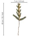 Kunstig grangren med guldfarvede mini juletræskugler, 46 cm, 2 stk. | Floristik24.dk