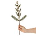 Kunstig grangren med hvide mini juletræskugler, 46 cm, 2 stk. | Floristik24.dk