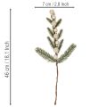 Kunstig grangren med hvide mini juletræskugler, 46 cm, 2 stk. | Floristik24.dk