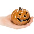 Keramisk græskar LED Halloween dekoration lille 10 cm | Floristik24.dk