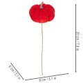 Dekorativt græskar på tråd, efterårsdekoration, fløjl, trefarvet sæt, 8 cm, 9 dele | Floristik24.dk