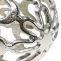 Floristik24 Dekorativ kugleåbning i metal sølv Ø15cm