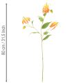 Kunstig Gloriosa orange blomst med lange stilke til vaser 80 cm 3 stk. | Floristik24.dk