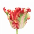 Floristik24 Kunstig blomst, papegøje tulipan rød gul, forårsblomst 69cm