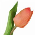 Floristik24 Kunstig blomst Tulip Peach Real Touch forårsblomst H21cm