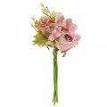 Floristik24 Kunstig buket, hortensia buket med roser pink 32cm
