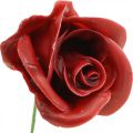 Kunstige roser Bordeaux voksroser dekorative roser voks Ø6cm 18 stk | Floristik24.dk