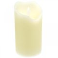 Floristik24 LED Candle Real Wax Creme Til Batteri Med Timer H13cm