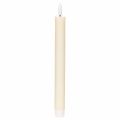 Floristik24 LED-konisk lys i hvid med varmt hvidt lys, 24 cm, med timer, 2 stk.