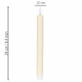LED-konisk lys i hvid med varmt hvidt lys, 24 cm, med timer, 2 stk. | Floristik24.dk