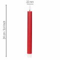 LED-konisk lys, rødt med varmt hvidt lys, 24 cm, 2 stk. | Floristik24.dk