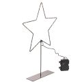 Floristik24 LED-stjerne med batterirum på stativ til vindueskarm og bord 46 cm