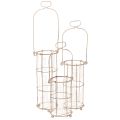 Floristik24 Havelanterne, metalvindlampe Ø8,5 cm H23/18,5/14,5 cm 3-delt sæt