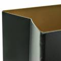 Floristik24 Lanternejulehuse Firkantet sort, guldmetal 20,5 × 10cm H26cm
