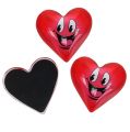 Floristik24 Magnet hjerte emoticon rød 4cm 6stk