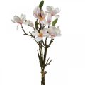 Floristik24 Kunstige magnoliagrene Lyserøde kunstige blomster H40cm 4 stk i bundt