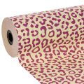 Floristik24 Manchetpapir, leopardprint, lilla, 25 cm, 100 m