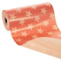 Manchetpapir med stjerner, rulle til blomsterartikler, 25 cm x 100 m | Floristik24.dk
