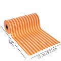 Manchetpapirrulle, orangestribet, 25 cm x 100 m | Floristik24.dk