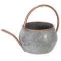 Floristik24 Metal dekorativ vandkande, vintage landstil, havedekoration, til plantning, sølv kobber, L41cm Ø26cm H30cm